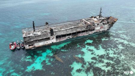 First bodies of Philippines ferry fire victims land as toll hits 35