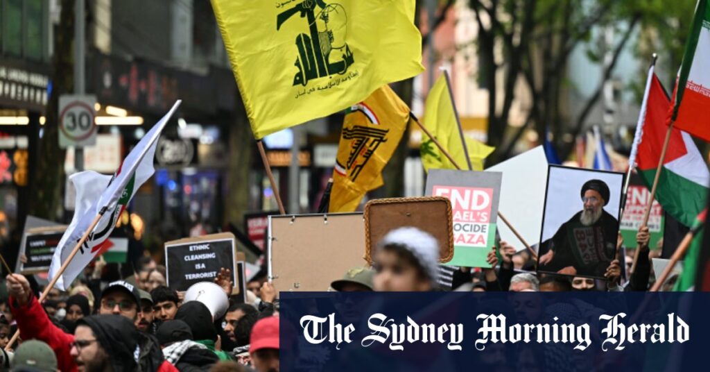 Hezbollah protesters in Melbourne may face police, visa scrutiny