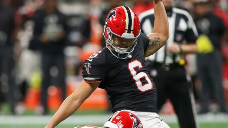 Falcons’ Younghoe Koo drills career-long field goal to beat Saints