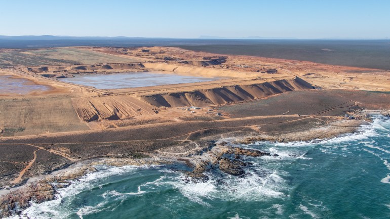 Cofferdam near X on South Africa's west coast [Courtesy of Protect the West Coast]