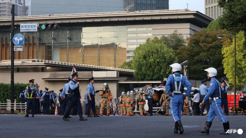 Man arrested after throwing apparent Molotov cocktails at Japan’s ruling party headquarters