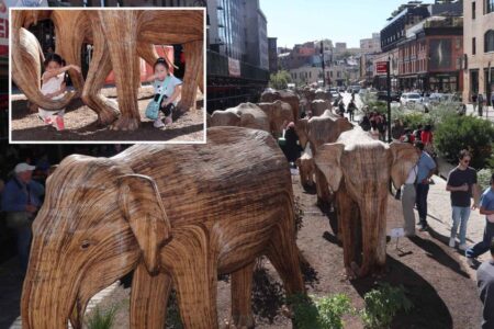 Herd of 100 life-sized elephants take over this NYC neighborhood in ‘amazing’ art installation