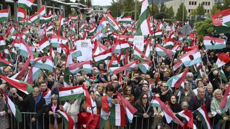 Hungarians protest against ‘propaganda factory’ state media