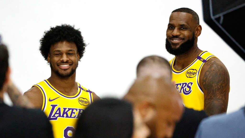 Lakers’ LeBron James says he experienced ‘pure joy’ practices with son Bronny as training camp tips off