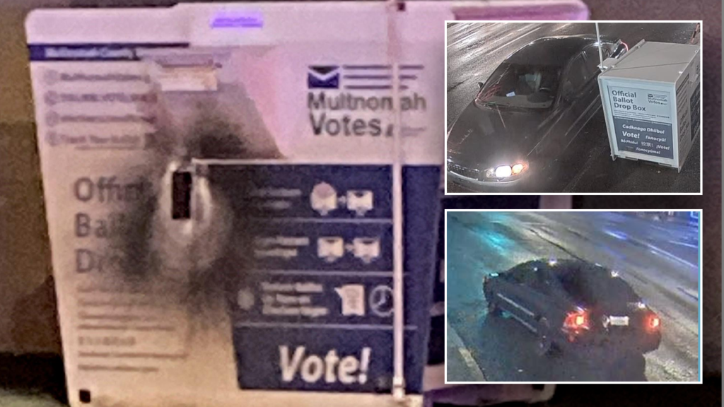 Fires at Oregon and Washington ballot boxes connected, police ID ‘suspect vehicle’: ‘Attack on democracy’