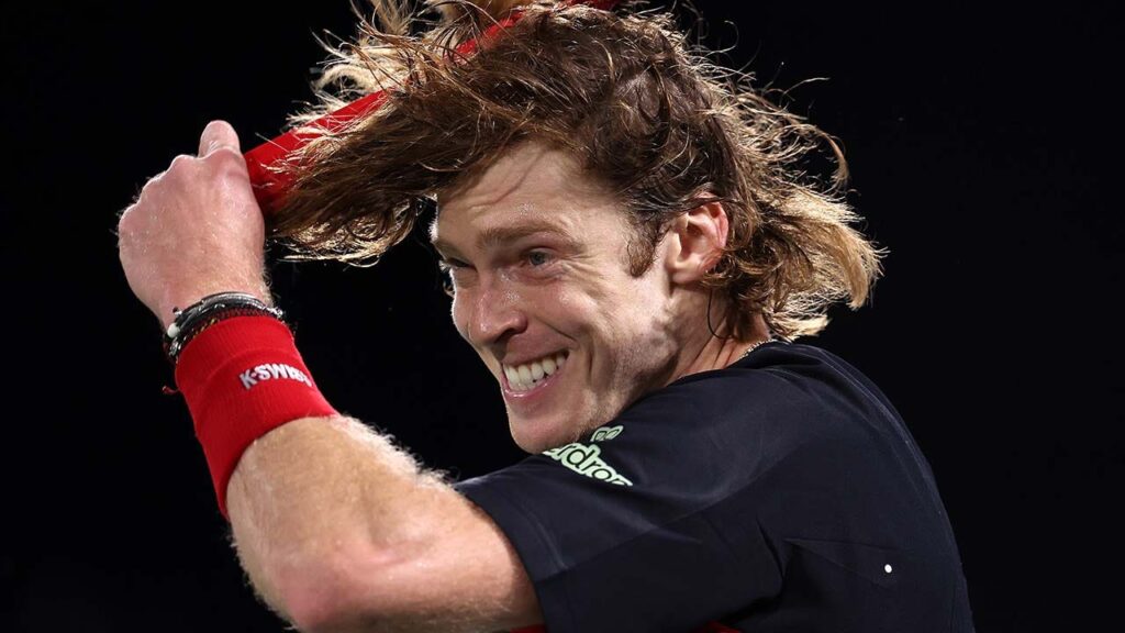 Russia’s Andrey Rublev draws blood during meltdown at Paris Masters