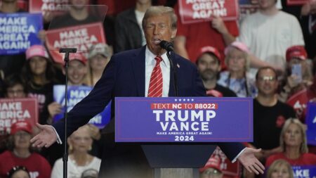 Trump stop in blue-leaning state could boost Republican bid to flip Democrat-held Senate seat