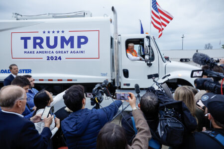 Video of Donald Trump ‘Struggling’ to Enter Garbage Truck Goes Viral