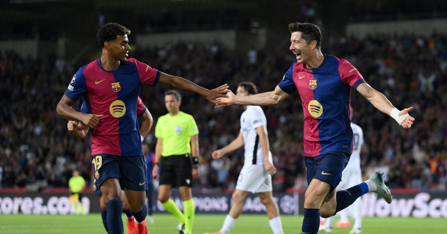 Barcelona 5-0 BSC Young Boys: Lewandowski at the double as Barca score five in thumping win