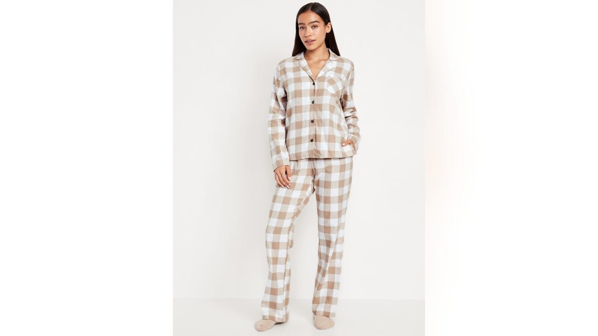 Warm flannel pajamas can help you really relax during movie nights. 