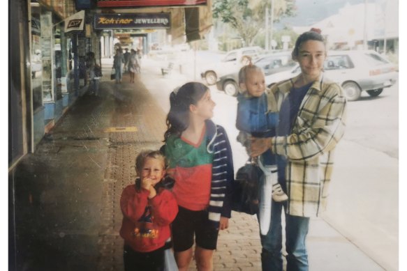 Lily doubts theories that her mother – pictured here with children Tim, Lily and Brigid – was taken while hitchhiking.