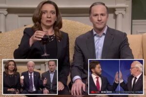 Even lefty-loving ‘SNL’ mocks Kamala Harris, Walz over veep hopeful’s bumbling debate