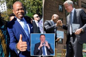 Embattled NYC Mayor Eric Adams finds unlikely ally in his predecessor, Bill de Blasio