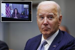 Biden snaps ‘I know’ after Cabinet official’s reminder to let Kamala Harris speak: ‘I’m going to go to the vice president in a second’ 