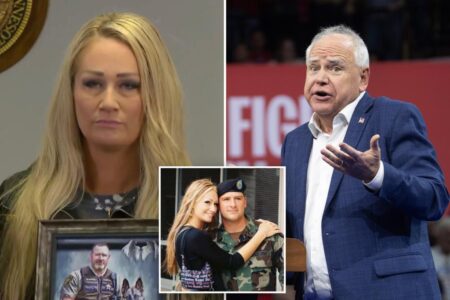 Wife of slain cop warned Tim Walz to stay away from funeral — or she’d ‘escort his ass out of here’