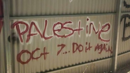 Antisemitic graffiti in Adelaide. 