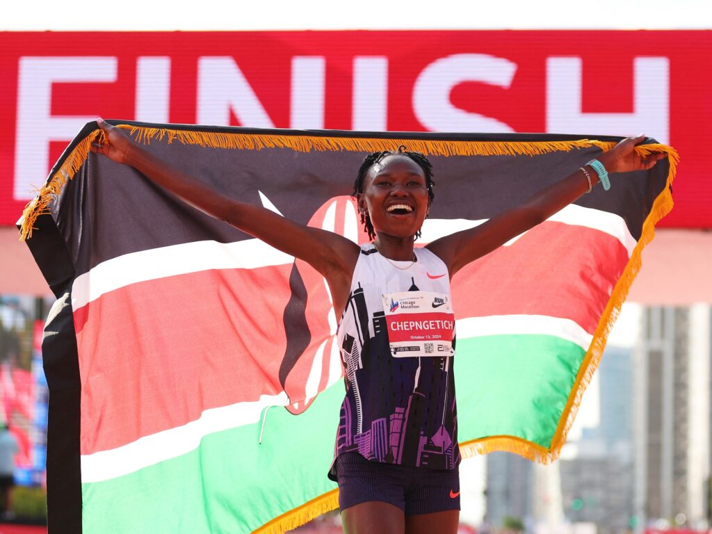 Kenya’s Chepngetich smashes women’s marathon world record