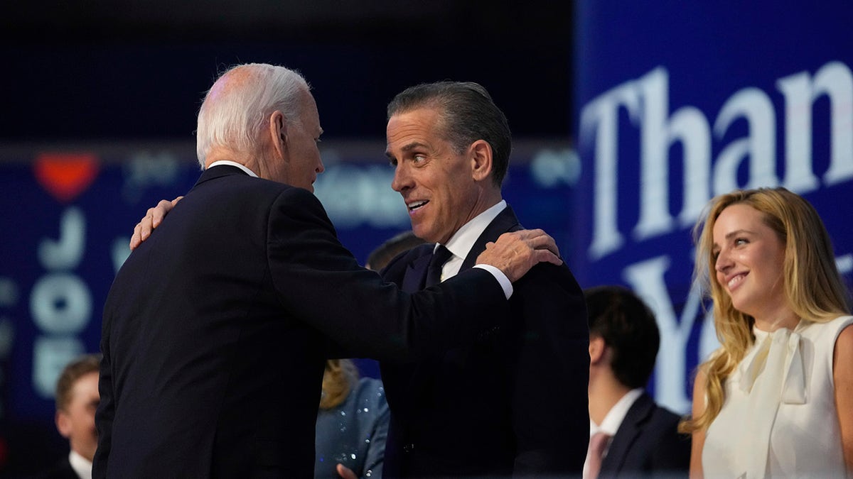 Biden and son Hunter on DNC stage