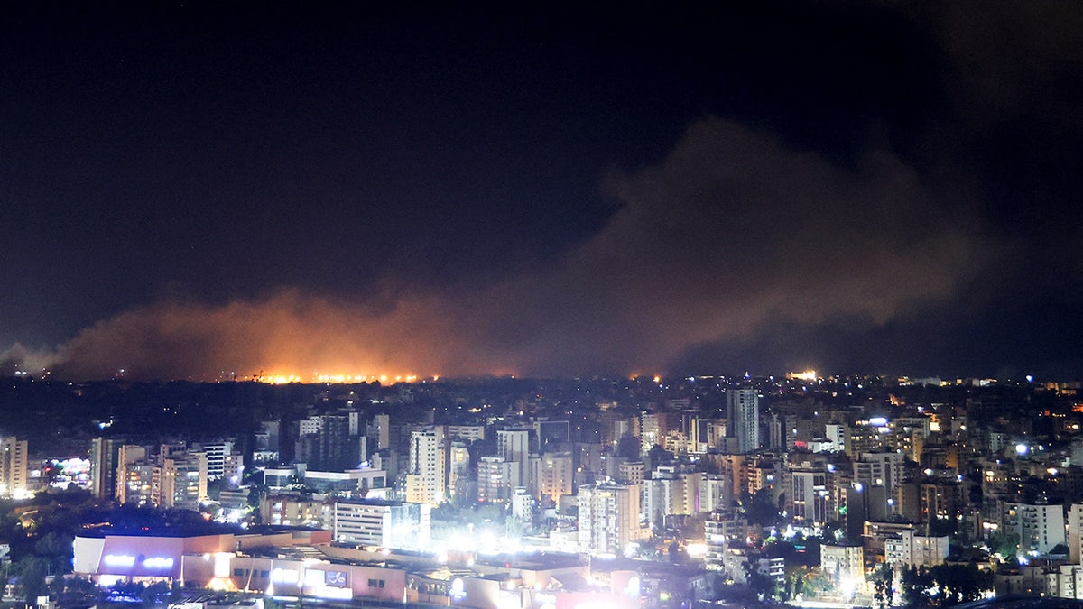 Smoke rises over Beirut's southern suburbs after a strike