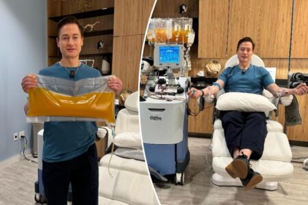 Anti-aging zealot Bryan Johnson brags about his ‘liquid gold’ plasma as he reveals new blood exchange therapy