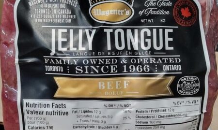 Beef jelly tongue products sold in Ontario recalled over possible Listeria contamination