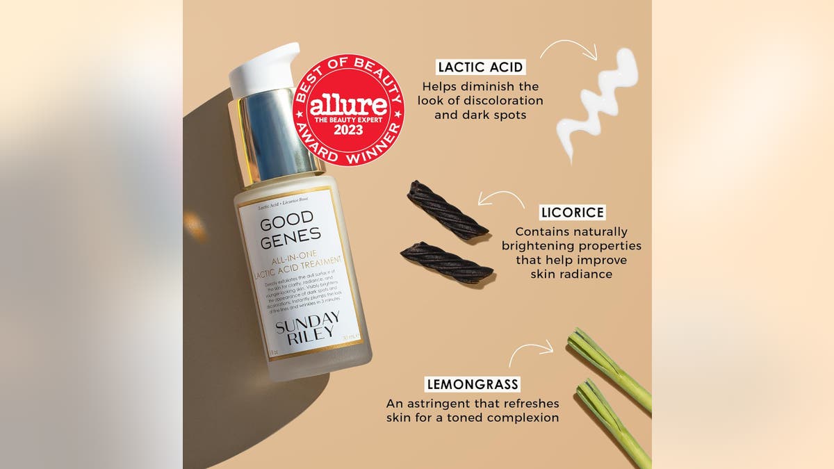 Grab the award winning Sunday Riley Good Genes all-in-one lactic acid treatment face serum on sale.