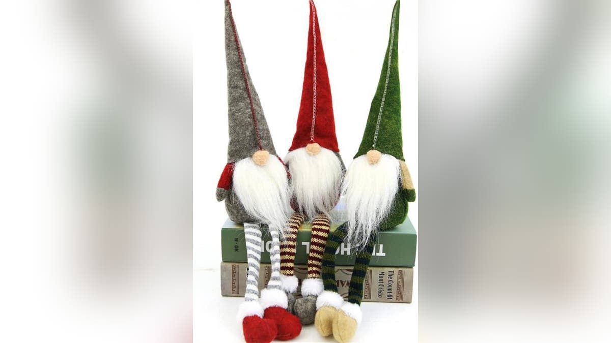 These cute Christmas gnomes add something whimsical to a room.