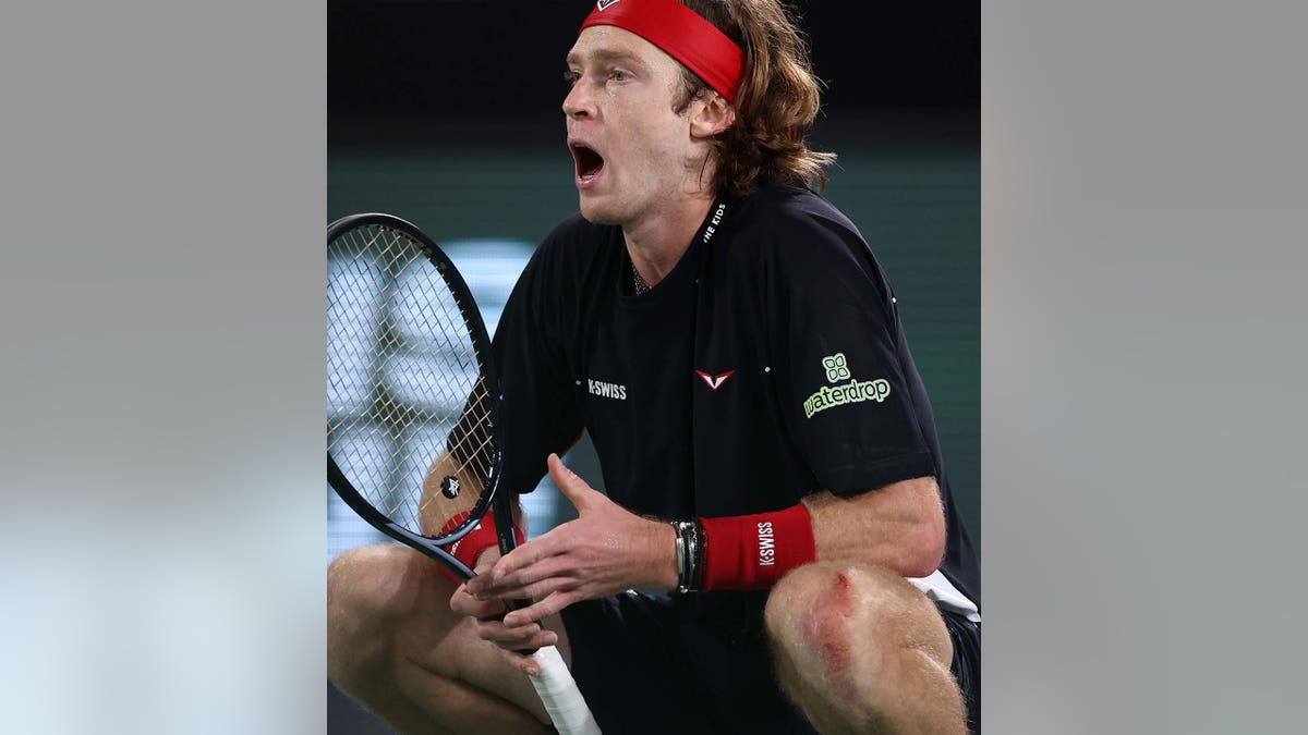 Andrey Rublev reacts