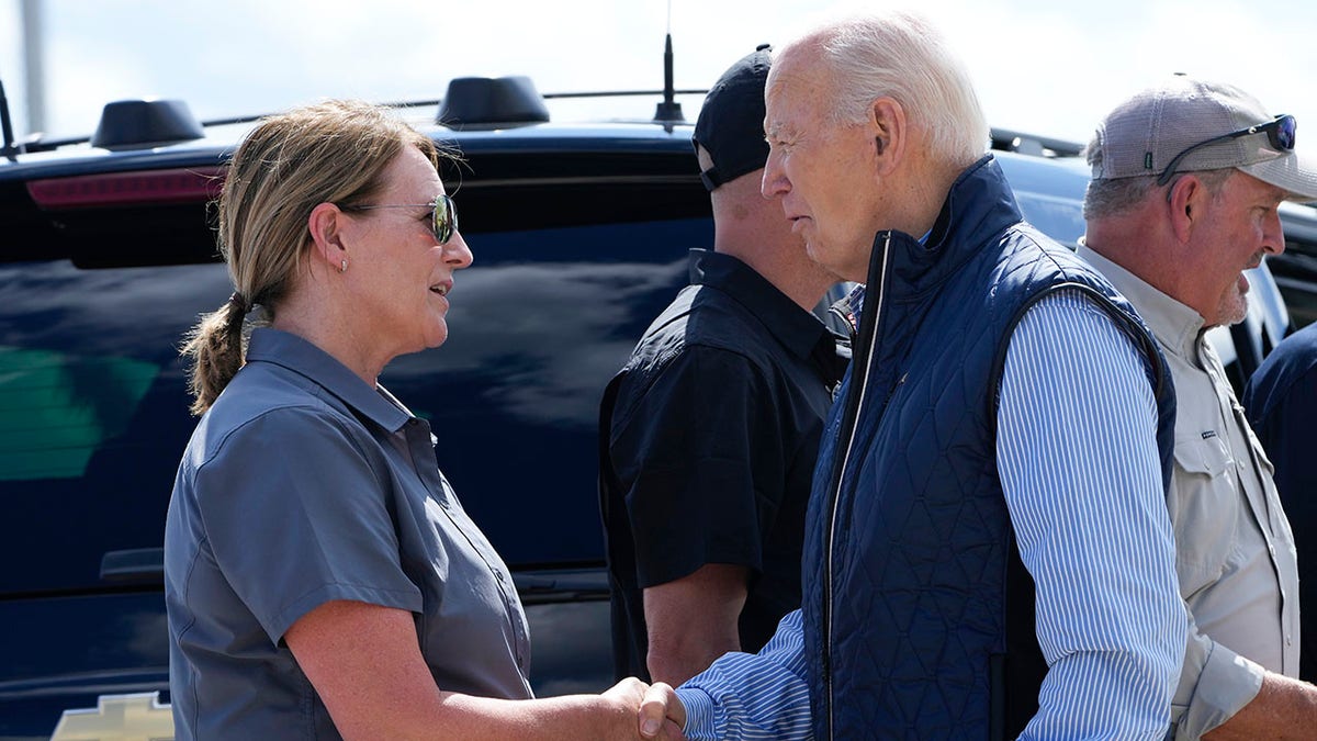 Biden meets with FEMA director in North Carolina