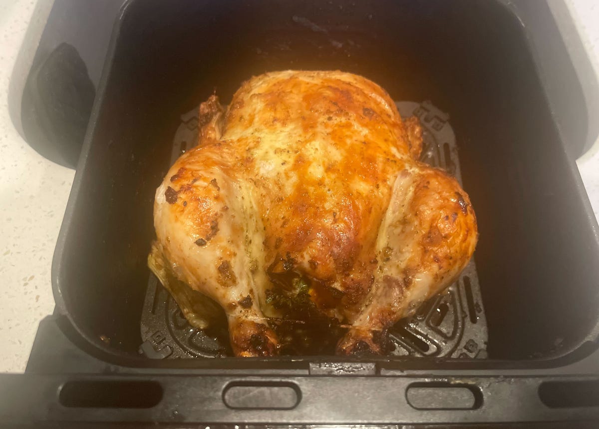 chicken in air fryer basket