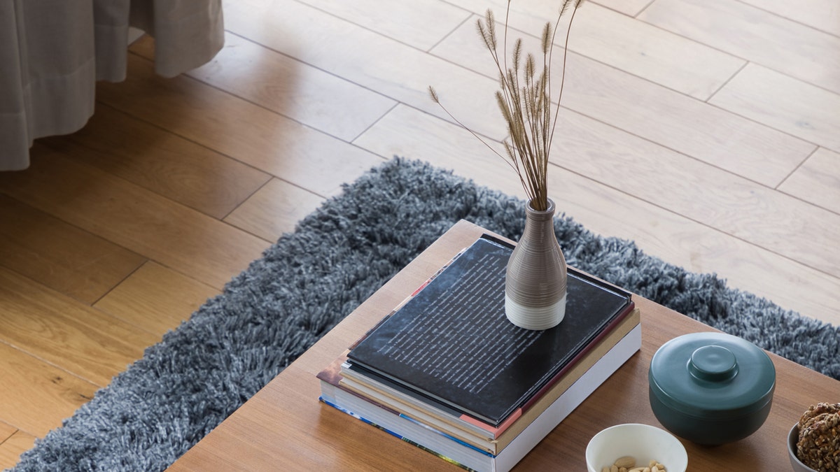 Coffee table with decor 