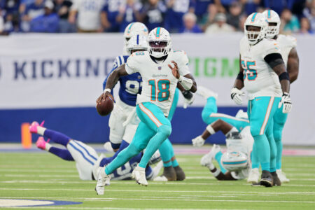 Dolphins’ Tyler Huntley Exits Game With Significant Injury