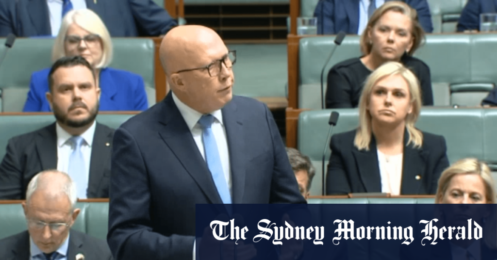 Opposition Leader Peter Dutton rejects Prime Minister Anthony Albanese’s October 7 motion