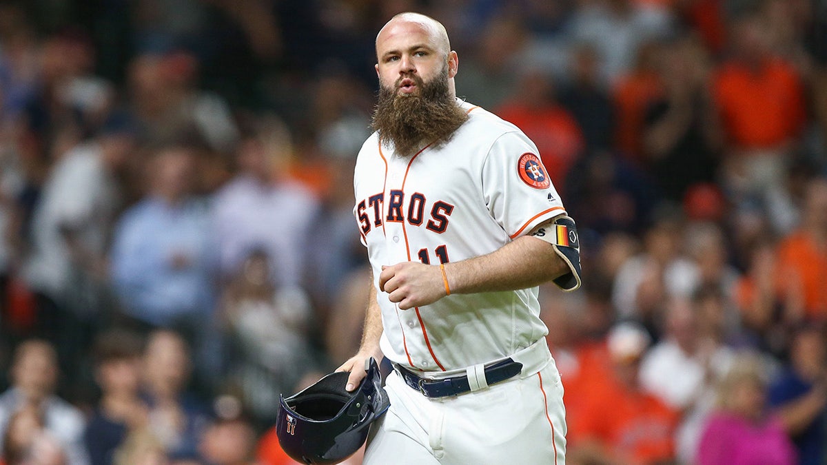 Evan Gattis in action