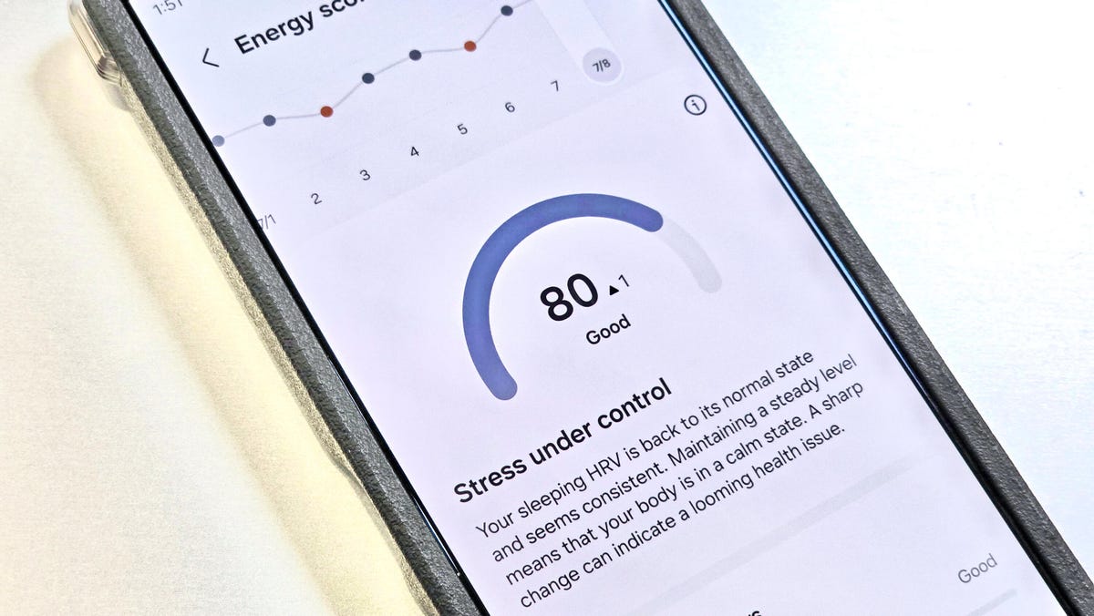 The energy score on an Android phone