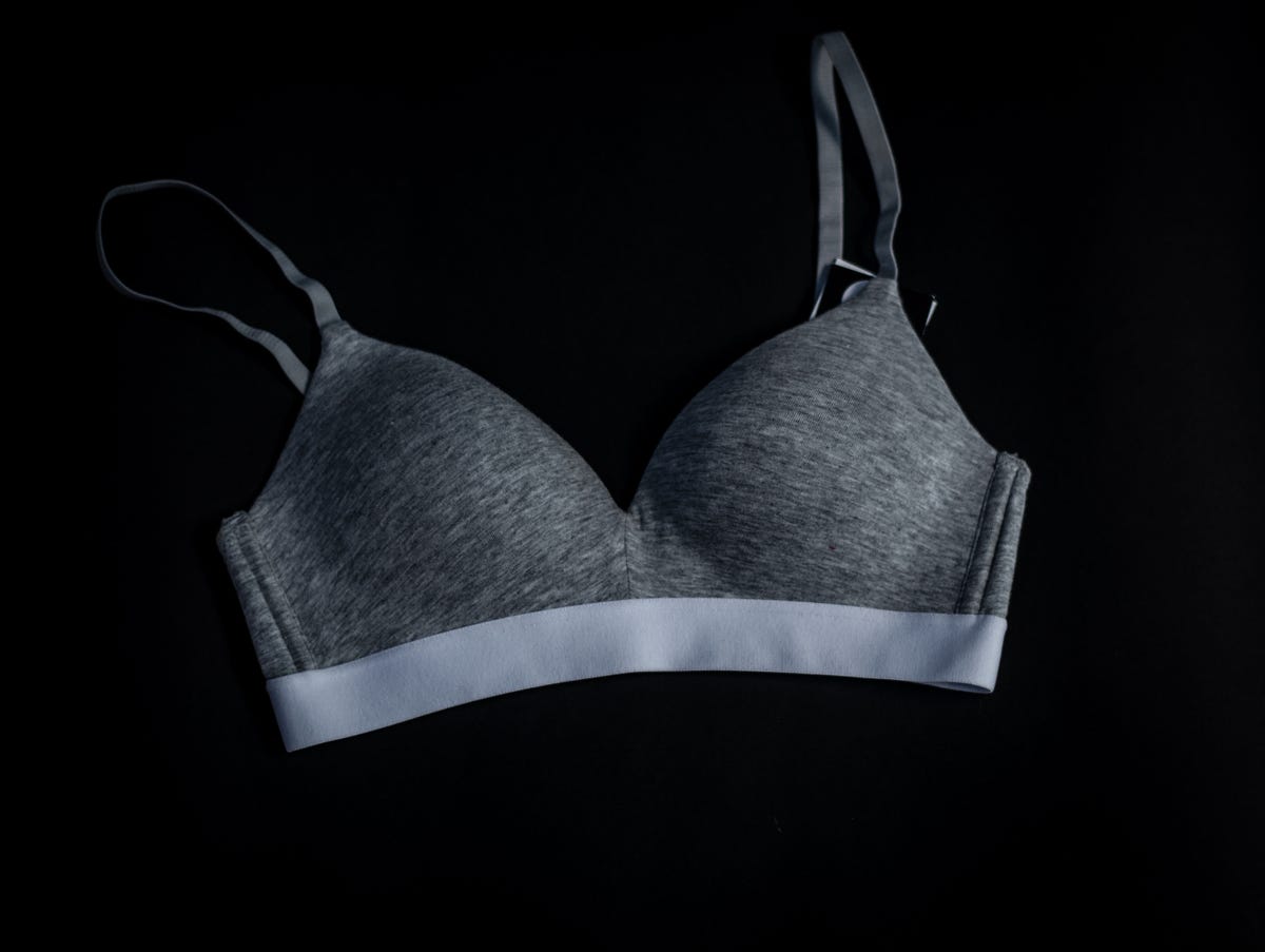 Sport bra on black background