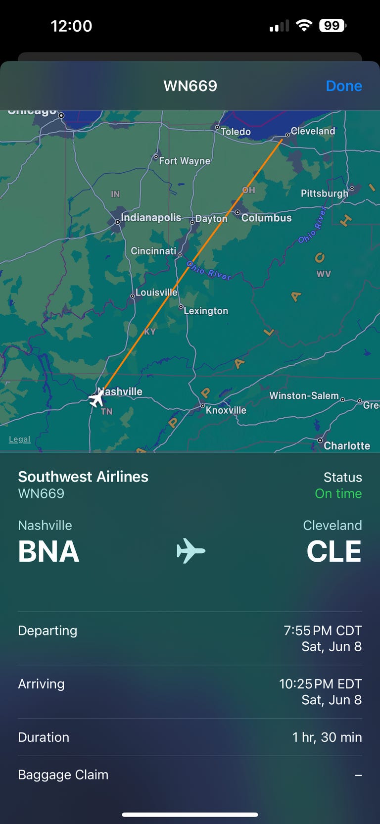 imessage flight tracker