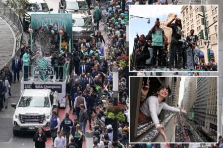 Thousands line NYC streets to celebrate Liberty’s WNBA championship: photos