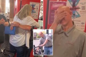 South Dakota coffeehouse employee gifted new E-bike from co-workers after commuting 4 miles to store on bike for past 6 years