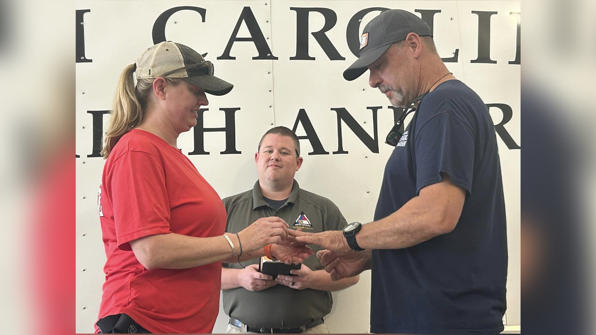 Rhonda Chislaghi and Eric Barnwell exchange rings