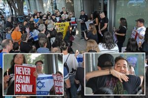 Protesters flock to Muslim NYC pol’s office, as thousands hold vigil for hostages in Central Park