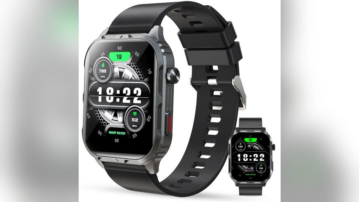 This basic smart watch connects to Android and iPhone devices. 