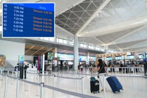 Flights delayed at Newark Airport over mysterious ‘equipment outage’ and possible hurricane chaos