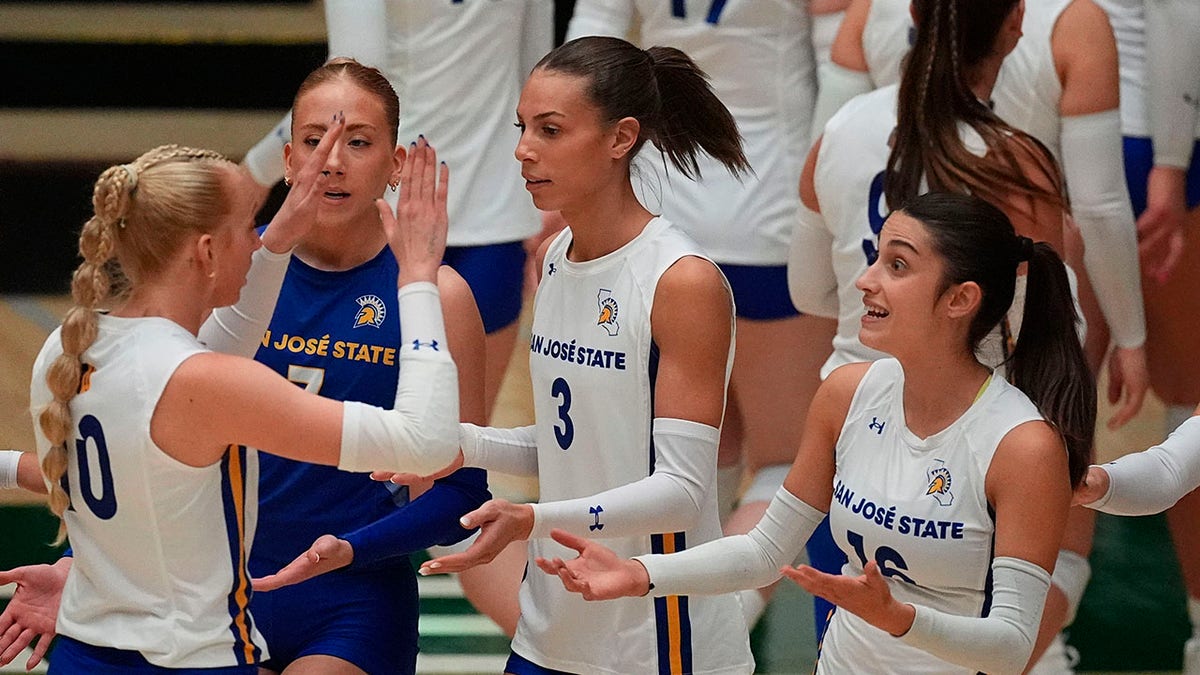 San Jose State women's volleyball players