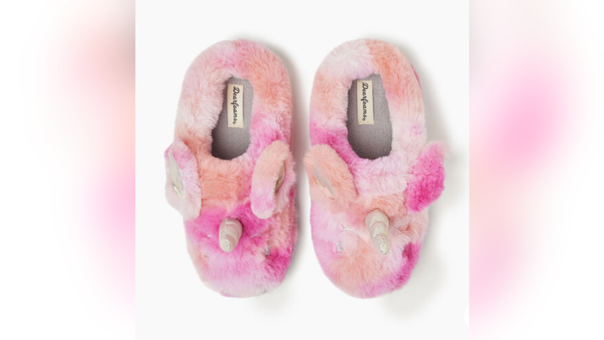 Fun animal slippers keep your kid's feet comfortable and makes keeping slippers on more fun. 