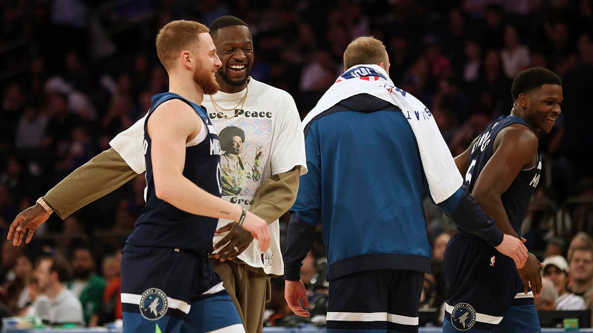 Happy T'Wolves players