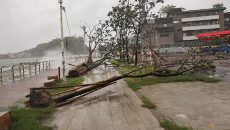 Taiwan girds for weakening Typhoon Krathon, shuts down for second day