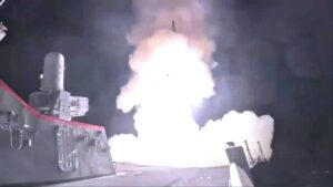 WATCH: US destroyer fires ballistic missile interceptors to defend Israel against Iranian barrage