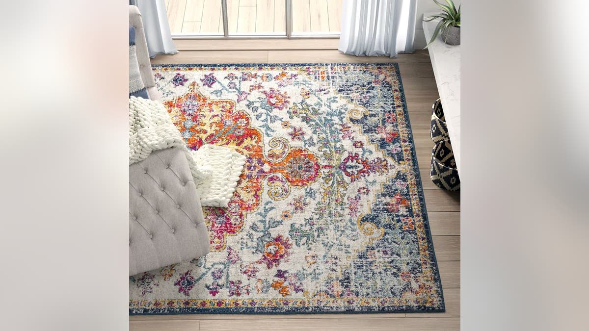 Infuse some color into your space with this rug.