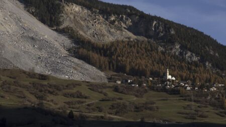 Villagers evacuate after rockfall threatens their homes